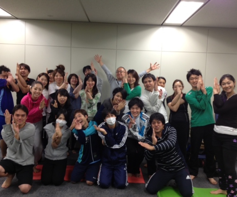 企業への派遣ヨガの参加者