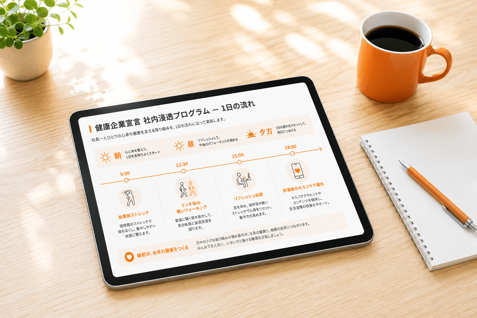 継続的な健康経営の取り組みとしてのヨガ